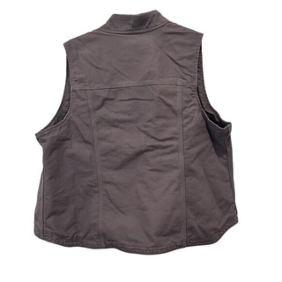 NEW Carhartt Gray Sherpa Lined Relaxed Fit Barn Vest Women’s Sz XXL NWT - Picture 4 of 13